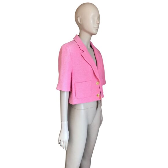 NWT Zara Pink Cropped Short Sleeve Blazer - Picture 3 of 5